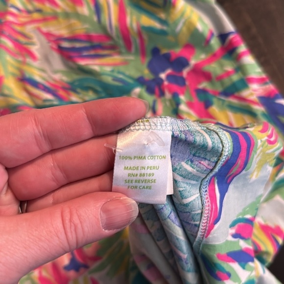 Lilly Pulitzer Marlowe Sheath Mini Dress Pima Cotton Palm Trees Size XS - Picture 5 of 7